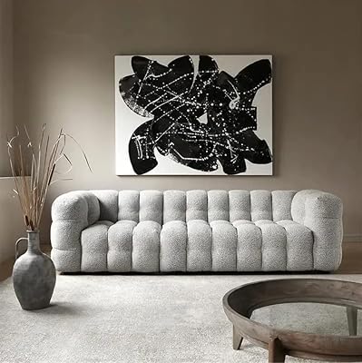 Ensemble de canapé de salon moderne en tissu velours et lin, canapé modulaire