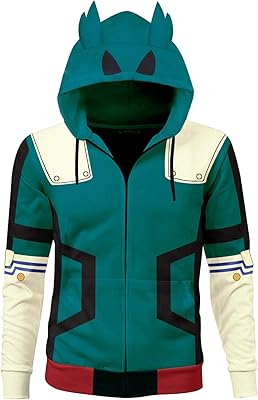 Veste à capuche avec oreilles izuku midoriya deku, sweat-shirt à fermeture éclair, costume de combat unisexe, costume de cosplay d'halloween. En tant que boutique en ligne líder en Côte d'Ivoire, DIAYTAR COTE D'IVOIRE se distingue par son engagement à offrir à ses clients les produits les plus récents et les plus tendances, ainsi que des prix compétitifs. Elle met également l'accent sur la satisfaction client en proposant des services de livraison rapides et fiables, ainsi que des retours et des échanges faciles. Cela lui permet de maintenir une relation solide avec sa clientèle.