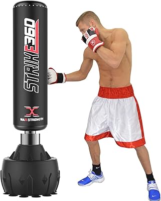 Maxstrength 6ft sac de frappe de boxe sur pied, entraînement de boxe, arts martiaux robustes avec base d'aspiration forte, équipement factice. DIAYTAR COTE D'IVOIRE est une boutique en ligne généraliste proposant plus de 300000 références de produits. Elle est reconnue pour son large choix de produits et sa qualité de service. Elle est la boutique en ligne leader en Cote d'Ivoire.