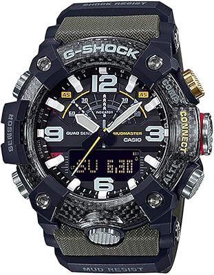 Montre casio master of g mad master ggb100-1a3 pour homme, vert, taille 55