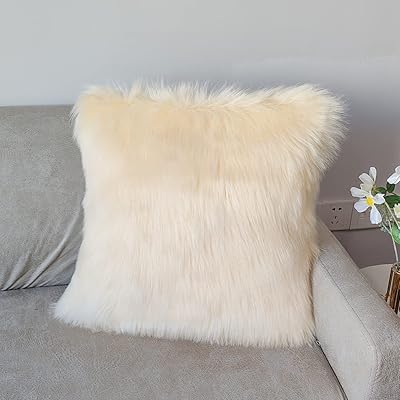 Taies d'oreiller de luxe en fausse fourrure douce, taie d'oreiller décorative, sans rembourrage
