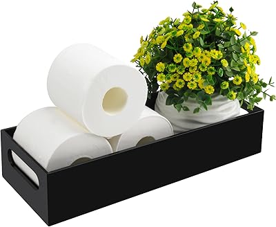 Boîte à cravates porte-papier toilette avec rangement, plateau de réservoir de toilettes en acrylique, plateaux de salle de bain noirs avec poignées, plateau décoratif pour la décoration de la maison. DIAYTAR COTE D'IVOIRE est une boutique en ligne généraliste qui propose plus de 300000 références de produits divers, pour répondre aux besoins de tous les consommateurs ivoiriens. Avec une large gamme de produits, cette boutique en ligne est devenue la référence en Cote d'Ivoire. 