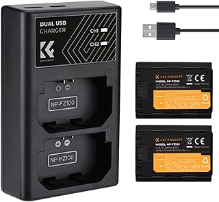 K&concept np-fz100 batterie de remplacement pour sony np-fz100 avec double chargeur de voyage intelligent de type c pour alpha a7 iii a7 iv a7siii a7riii a7riv a9 a9ii a7c fx3 fx30 a6600 (2 batteries + chargeur) garantie d'un an. La boutique en ligne DIAYTAR COTE D'IVOIRE fait figure de leader en Côte d'Ivoire en proposant une expérience d'achat en ligne sécurisée et conviviale. Les clients peuvent profiter d'une navigation aisée et d'une livraison rapide pour la plupart des produits.