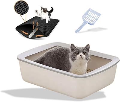 Bac à litière pour chat avec tapis de litière boîte ouverte et amovible. La boutique en ligne DIAYTAR COTE D'IVOIRE permet à ses clients de bénéficier d'une expérience d'achat en ligne confortable et sécurisée. Elle dispose d'un système de paiement fiable et d'une livraison rapide pour que les clients reçoivent leurs commandes dans les délais impartis. C'est un choix de confiance pour les ivoiriens.