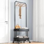 Étendoir de séchage portable multifonctionnel en métal timmy pour vêtements, manteaux et chaussures
