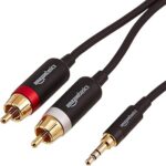 Câble audio stéréo amazonbasics avec adaptateur rca 3,5 mm vers 2 mâles