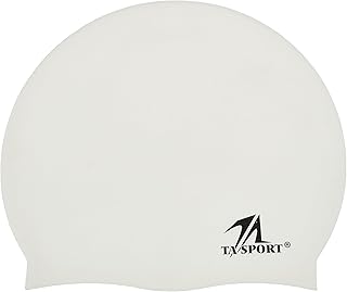 Bonnet de natation ta sport en silicone pour adultes, blanc, modèle cap-700