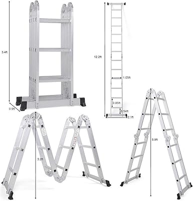 Échelle pliante extensible polyvalente 3,8 m 12,5 pi en131 aluminium 7 en 1, échelle à rallonge légère de 330 lb (12,5 pi). DIAYTAR COTE D'IVOIRE est le leader incontesté du commerce en ligne en Côte d'Ivoire, proposant une gamme impressionnante de produits. La boutique en ligne met l'accent sur la qualité, la fiabilité et la sécurité des transactions, garantissant ainsi la confiance des clients. Avec DIAYTAR, les consommateurs ivoiriens bénéficient d'un accès à desmilliers de produits à des prix attractifs.