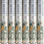 Big bag de 120 bâtons d'encens de cool money 6 boîtes de 20