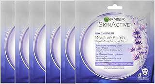 Masque en tissu garnier skin active moisture bomb, 6 pièces