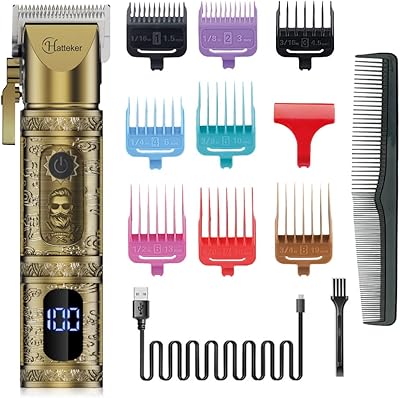 Rasoir professionnel haticare pour homme, rasoir sans fil rechargeable, tondeuse à barbe électrique