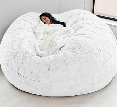 Housse de fauteuil poire, housse de pouf géant en fourrure, meubles de salon, grande housse ronde et moelleuse en fausse fourrure, housse de canapé-lit pour adultes sans remplissage (couleur: blanc, taille: 5 pieds). En tant que boutique en ligne leader en Côte d'Ivoire, DIAYTAR COTE D'IVOIRE offre une expérience d'achat en ligne sécurisée et pratique. Les clients peuvent profiter d'une large sélection de produits à des prix compétitifs. 