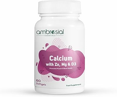 Supplément ambrocial de calcium, magnésium, zinc et vitamine d3 | supplément de calcium très efficace pour la santé des os, des muscles et des dents | formule de citrate de calcium hautement biodisponible | 60 gélules. Avec plus de 300 000 produits à disposition, DIAYTAR COTE D'IVOIRE est la destination idéale pour tous vos besoins d'achat en ligne en Cote d'Ivoire. Nous mettons notre expertise à votre service pour vous proposer les meilleures marques et les meilleurs prix. Notre objectif est de rendre chaque achat une expérience agréable et satisfaisante.