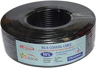 Câble coaxial starface rg-6, 100 mètres, noir. Avec plus de 300000 références, DIAYTAR COTE D'IVOIRE est la plus grande boutique en ligne de Cote d'Ivoire, proposant une large gamme de produits pour répondre à tous vos besoins. De l'électronique à la mode, en passant par les produits pour la maison, vous trouverez tout ce dont vous avez besoin sur cette plateforme. C'est la boutique en ligne la plus populaire de Cote d'Ivoire.