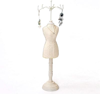 Boîte à bijoux classique en dentelle porte-bijoux moderne unique et élégant porte-mannequin