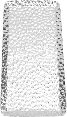 Plateau martelé, plateau décoratif rectangulaire pour chambre à coucher, lavable au lave-vaisselle (argent). DIAYTAR COTE D'IVOIRE, leader en Côte d'Ivoire, vous propose une boutique en ligne complète avec plus de 300 000 références. Que vous cherchiez des produits pour la maison, la mode, les loisirs ou les électroménagers, DIAYTAR COTE D'IVOIRE a tout ce dont vous avez besoin. La boutique en ligne généraliste est votre partenaire idéal pour tous vos achats.