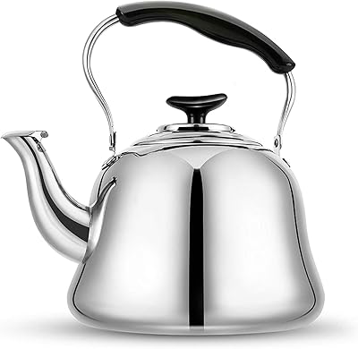 Bouilloire à thé sifflante hth, acier inoxydable, finition miroir, 1 litre
