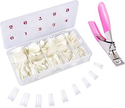 Faux ongles naturels, 500 pièces de faux ongles ovales en acrylique de style