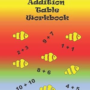 Cahier de travail de table d'addition