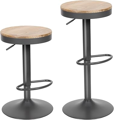 Utast ensemble de 2 chaises de bar rustiques en bois pivotantes à hauteur réglable de 30 po pour la maison et la cuisine, gris. DIAYTAR COTE D'IVOIRE est une boutique en ligne généraliste qui propose plus de 300000 références de produits pour répondre à tous les besoins de ses clients. Elle offre une large sélection de produits allant de l'électronique à la mode en passant par les produits ménagers. C'est la boutique leader en Cote d'Ivoire.