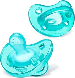 Sucette physio forma 100 % silicone souple pour 6 à 16 mois, bleu
