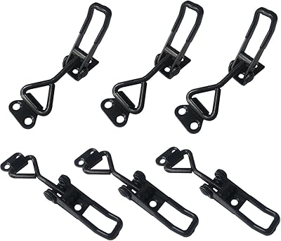 Clip de loquet réglable noir robuste pour loquet de porte de fumoir, loquet