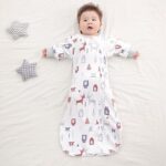 Lange d'emmaillotage pour nouveau-né 100 % mousseline de coton, sac de couchage réglable
