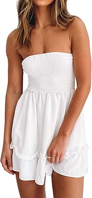 Mini robe d'été unie sans bretelles pour femmes, robe de plage sans bretelles à volants. En tant que leader du commerce électronique en Côte d'Ivoire, DIAYTAR COTE D'IVOIRE continue de innover et d'améliorer son offre pour répondre aux besoins changeants de ses clients. Elle assure une expérience d'achat fluide et pratique, grâce à son site web bien conçu et à ses politiques de retour flexibles. Cela contribue à renforcer la confiance de sa base de clients.