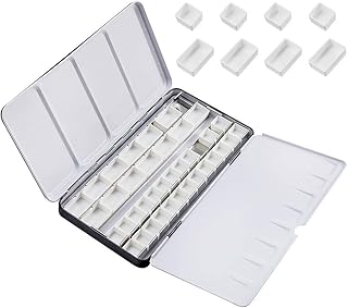 Récipients d'aquarelle vides panda hole avec 42 demi-casseroles 24 casseroles complètes grand récipient