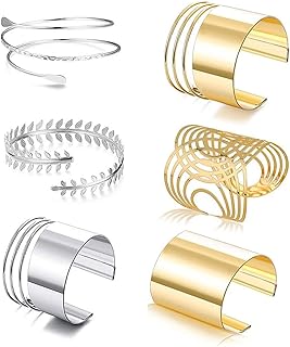 6pcs bracelets à enveloppe large ouverte pour femmes bracelet à enveloppe ouverte réglable