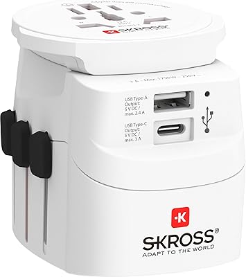 Adaptateur de voyage universel scross - adaptateur de prise universel travel essentials avec 1 port de chargement usb et 1 port de chargement usb c pour les états-unis, l'ue, le royaume-uni et l'australie. Diaytar Côte d'Ivoire est la destination idéale pour les amateurs de Shopping en ligne, proposant une gamme incroyable de produits qui répondent aux besoins de tous les jours ainsi qu'aux attentes des amateurs de technologie et de mode. La boutique en ligne offre une navigation intuitive et une excellente qualité de service.