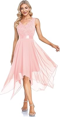 Robe d'été élégante en mousseline de soie dos nu pour femme de huraco pour les anniversaires, les cocktails et les soirées (couleur : rose, taille : m). DIAYTAR COTE D'IVOIRE se démarque par sa capacité à offrir des produits de haute qualité à des prix compétitifs, avec une livraison rapide et sécurisée, renforçant ainsi sa position de leader du marché ivoirien.