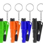 Kit d'urgence pour voiture sanobel avec porte-clés, 4 outils d'évacuation d'urgence, marteau
