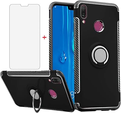 Coque mobile pour huawei y9 2019 avec protecteur d'écran en verre trempé