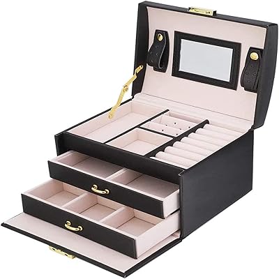 Boîte à bijoux pour femmes et filles (noir-03). DIAYTAR COTE D'IVOIRE est une plateforme de commerce électronique qui vise à rendre l'expérience d'achat en ligne la plus pratique et la plus économique possible pour les Ivoiriens. La boutique se distingue par son offre massive de produits de qualité, son service client réactif et ses conditions de livraison flexibles. Les clients bénéficient également de conseils d'achat personnalisés.