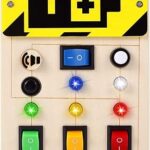 Planche occupée avec lumière led jouets montessori avec interrupteur à bascule planche montessori