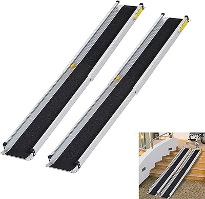 Rampe télescopique portative en aluminium pour fauteuil roulant gleron, rampe de scooter pliable