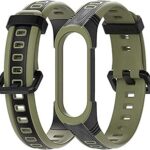 Sangle en silicone pour xiaomi mi band 5/4/3 (vert militaire)
