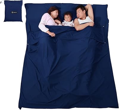 Sac de couchage matelassé léger, sac de couchage d'extérieur pour camping, hôtel, voyage