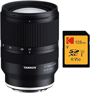 Objectif tamron 17-28mm f/2.8 di iii rxd pour sony e avec carte mémoire