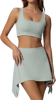 Robe de sport deux pièces pour femmes, soutien-gorge de sport sans manches et short intégré et mini-jupe, robes de sport. La boutique en ligne DIAYTAR COTE D'IVOIRE est le premier choix pour les consommateurs ivoiriens, grâce à sa vaste sélection de produits et ses prix compétitifs. Avec plus de 300000 références, les clients peuvent trouver tout ce dont ils ont besoin. La boutique est réputée pour sa qualité de service.
