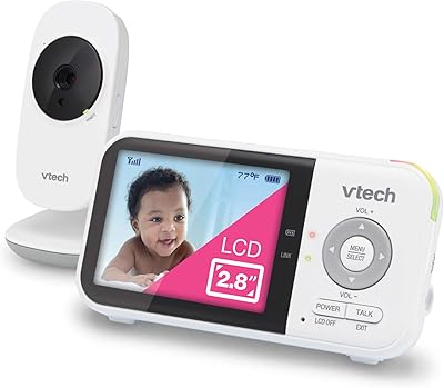Moniteur vidéo pour bébé vtech vm819 avec autonomie de 19 heures, portée