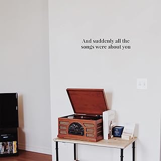 Autocollant mural en vinyle - et soudain toutes les chansons étaient à propos