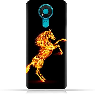 Coque de protection en tpu amc design pour nokia 3.4 avec motif cheval