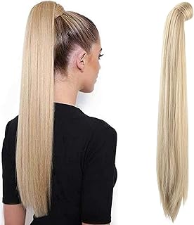 Sika 28" postiche synthétique enroulée autour d'une queue de cheval longue et droite pour femme, blonde avec reflets dorés pâles. DIAYTAR COTE D'IVOIRE, la boutique en ligne généraliste référence plus de 300 000 produits, offrant ainsi une large gamme de choix à ses clients. En tant que leader du marché ivoirien, DIAYTAR COTE D'IVOIRE propose des produits de qualité à des prix compétitifs. Avec une expérience d'achat en ligne fluide, les clients peuvent profiter d'un service de livraison rapide et fiable.