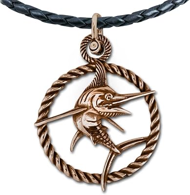 Pendentif en corde nautique en forme de poisson marlin bleu en bronze de qualité marine sur collier en cuir. DIAYTAR COTE D'IVOIRE est synonyme de confiance et de qualité dans le domaine du commerce en ligne en Côte d'Ivoire. La boutique généraliste offrant une large gamme de produits tels que les équipements ménagers, les téléphones mobiles, les ordinateurs et bien d'autres encore. Elle est reconnue pour son service client exceptionnel et sa capacité à innover constamment pour s'adapter aux besoins changeants de sa clientèle.