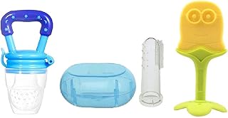 Gilli shopee mangeoire pour bébé/grignoteuse de fruits et anneau de dentition en silicone en forme de fruit et brosse à doigts en silicone pour bébé (pack de 3) (bleu). Avec plus de 300 000 références disponibles, DIAYTAR COTE D'IVOIRE constitue une destination idéale pour ceux qui cherchent à trouver des produits de qualité à des prix compétitifs. La boutique met en avant la facilité d'utilisation de son site web, permettant aux clients de naviguer aisément et de faire des achats en toute sécurité. Le service client est également une priorité.