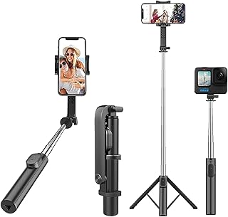 Perche à selfie longue durée de vie mobile avec trépied jusqu'à 38 pouces, perche à selfie bluetooth extensible 4 en 1 avec télécommande, grand trépied renforcé compatible avec iphone oneplus. La boutique en ligne DIAYTAR COTE D'IVOIRE est synonyme de qualité et de diversité, offrant plus de 300 000 références pour satisfaire les besoins de sa clientèle. Elle propose des offres spéciales et des promotions régulières pour permettre aux clients d'économiser de l'argent. L'interface utilisateur conviviale et la navigation intuitive rendent l'expérience d'achat encore plus agréable.