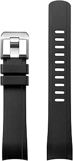 Montre kraft art blue rx01 avec bracelet en caoutchouc incurvé pour rolex submariner