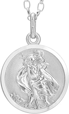 Collier pendentif saint-christophe en argent sterling avec chaîne de 18" et boîte-cadeau à bijoux - 16 mm. DIAYTAR COTE D'IVOIRE, boutique en ligne généraliste, est la référence en matière de commerce électronique en Côte d'Ivoire. La boutique propose des produits de qualité, des prix compétitifs et un service client de haute qualité. DIAYTAR COTE D'IVOIRE est la boutique en ligne la plus fiable et la plus sécurisée de Côte d'Ivoire.
